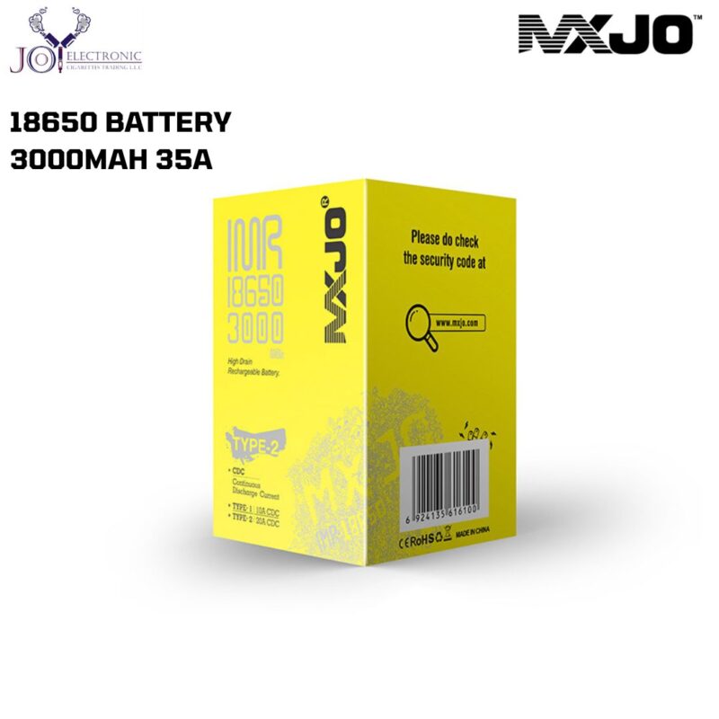 MXJO 18650 BATTERY 3000MAH 35A Box