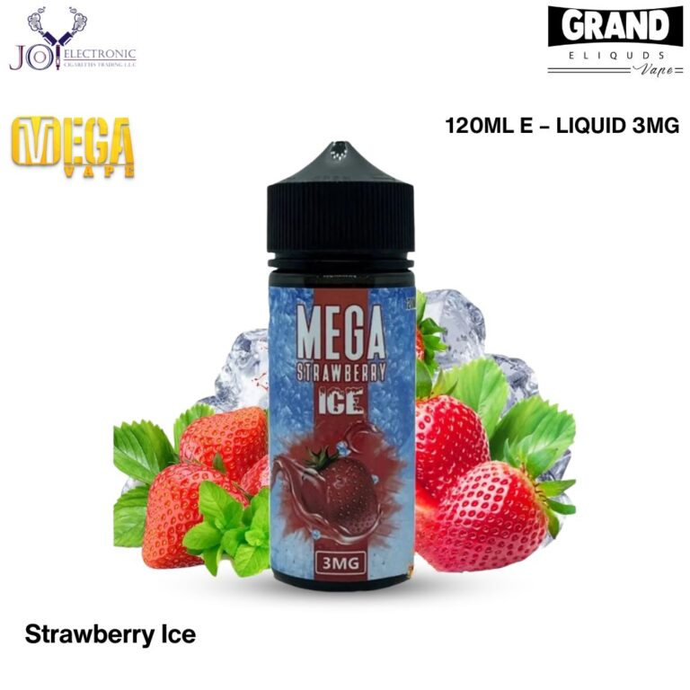 Mega Strawberry Ice 120mL By Grand E – Liquid 3mg