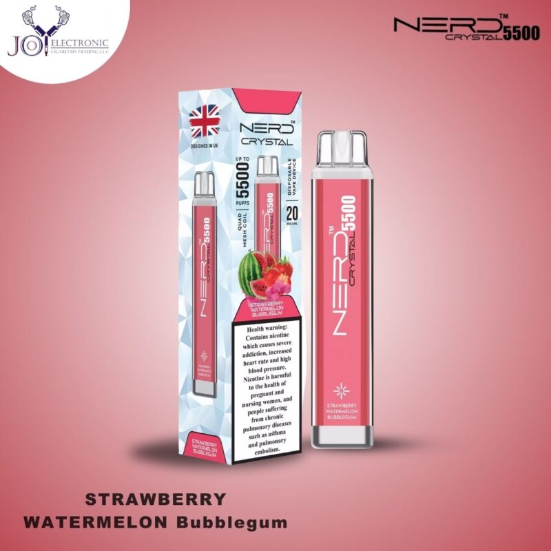 Nerd Crystal STRAWBERRY WATERMELON Bubblegum 5500 Puffs