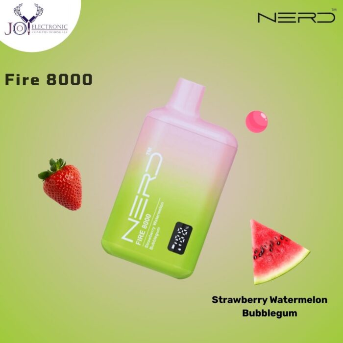 Nerd Fire Strawberry Watermelon Bubblegum 8000 Puffs