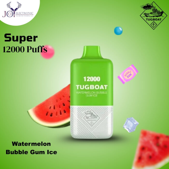 Tugboat Super Watermelon Bubble Gum Ice 12000 Puffs