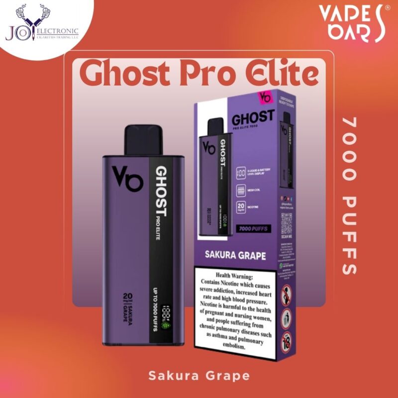 VAPES BARS GHOST PRO ELITE Sakura Grape 7000 Puffs