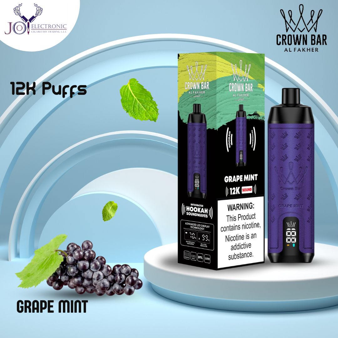 Al Fakher Crown Bar Grape Mint 12000 Puffs