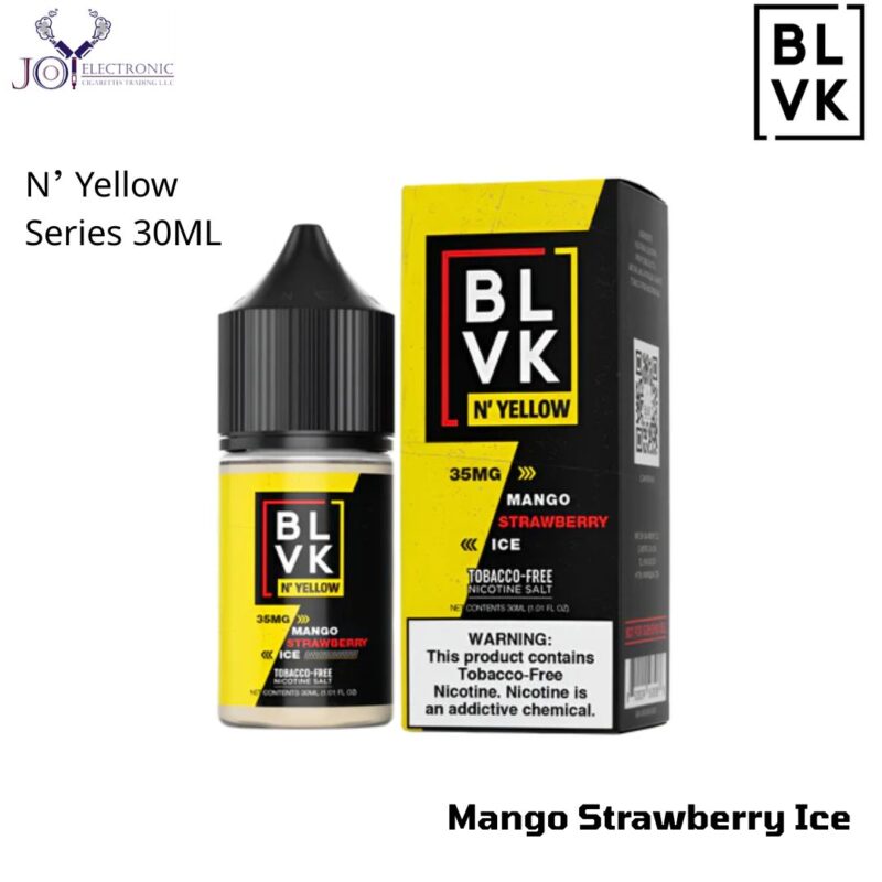 BLVK N’ Yellow Series Mango Strawberry Ice 30ML Saltnic E- Liquid