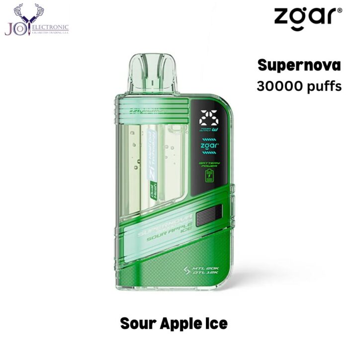 ZGAR Supernova Sour Apple Ice 30000 Puffs