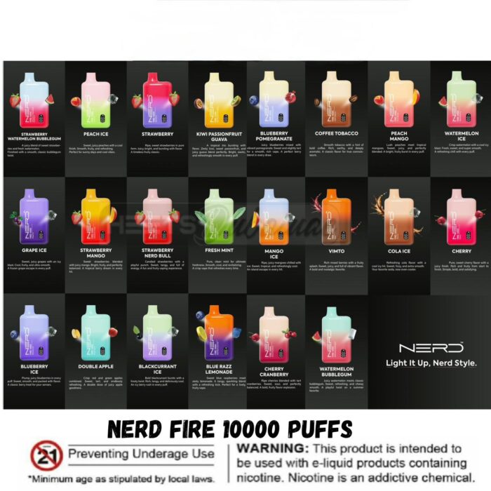 Nerd Fire 10000 Puffs Disposable Vape