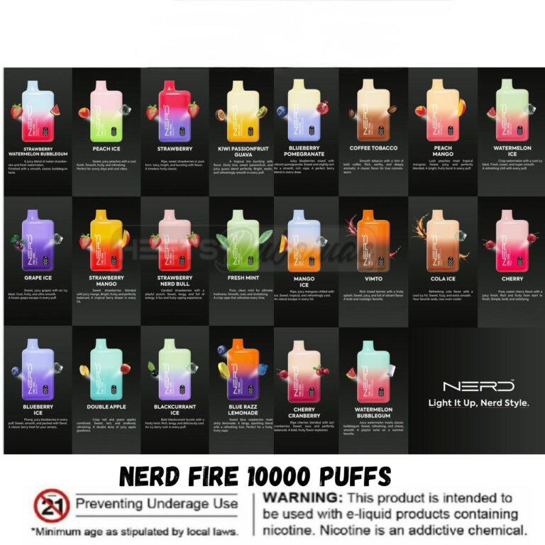 Nerd Fire 10000 Puffs Disposable Vape